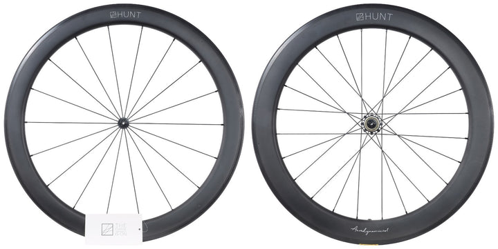 HUNT 52_62 Aerodynamicist Carbon Road Wheelset Tubeless Shimano HG 700c QR Rim
