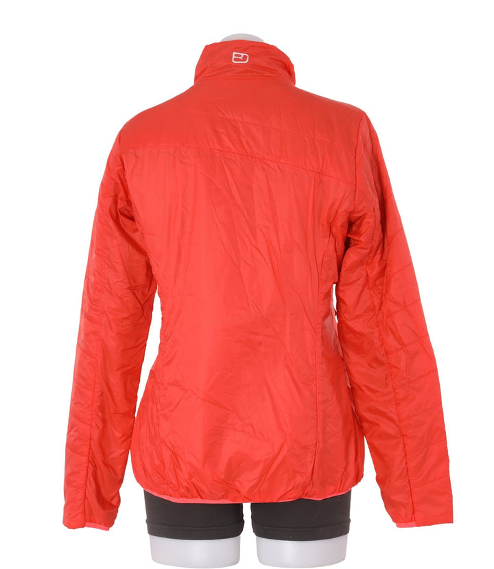Ortovox SwissWool Piz Bial Jacket Women MEDIUM Coral Reversible Ski Winter Snow