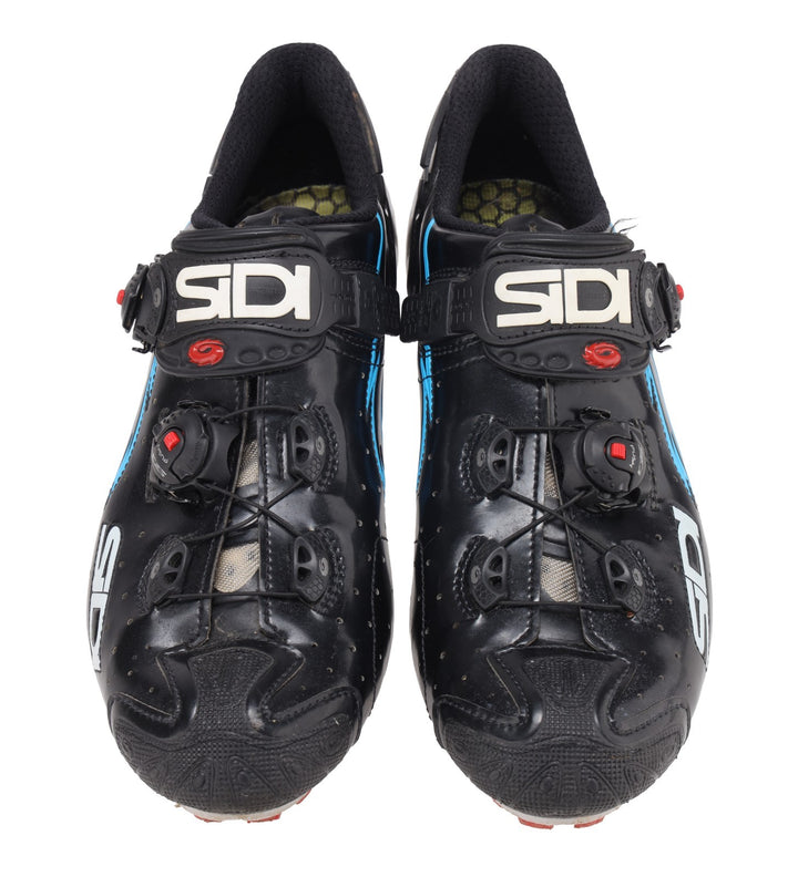 Sidi Drako SRS Push Carbon Mountain Bike Shoes EU 42 US Women 9.5 Black Blue MTB
