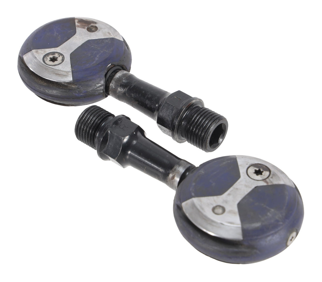 wahoo Speedplay X5 Chrome-Moly Clipless Road Bike Pedals Blue 53mm w/ Cleats