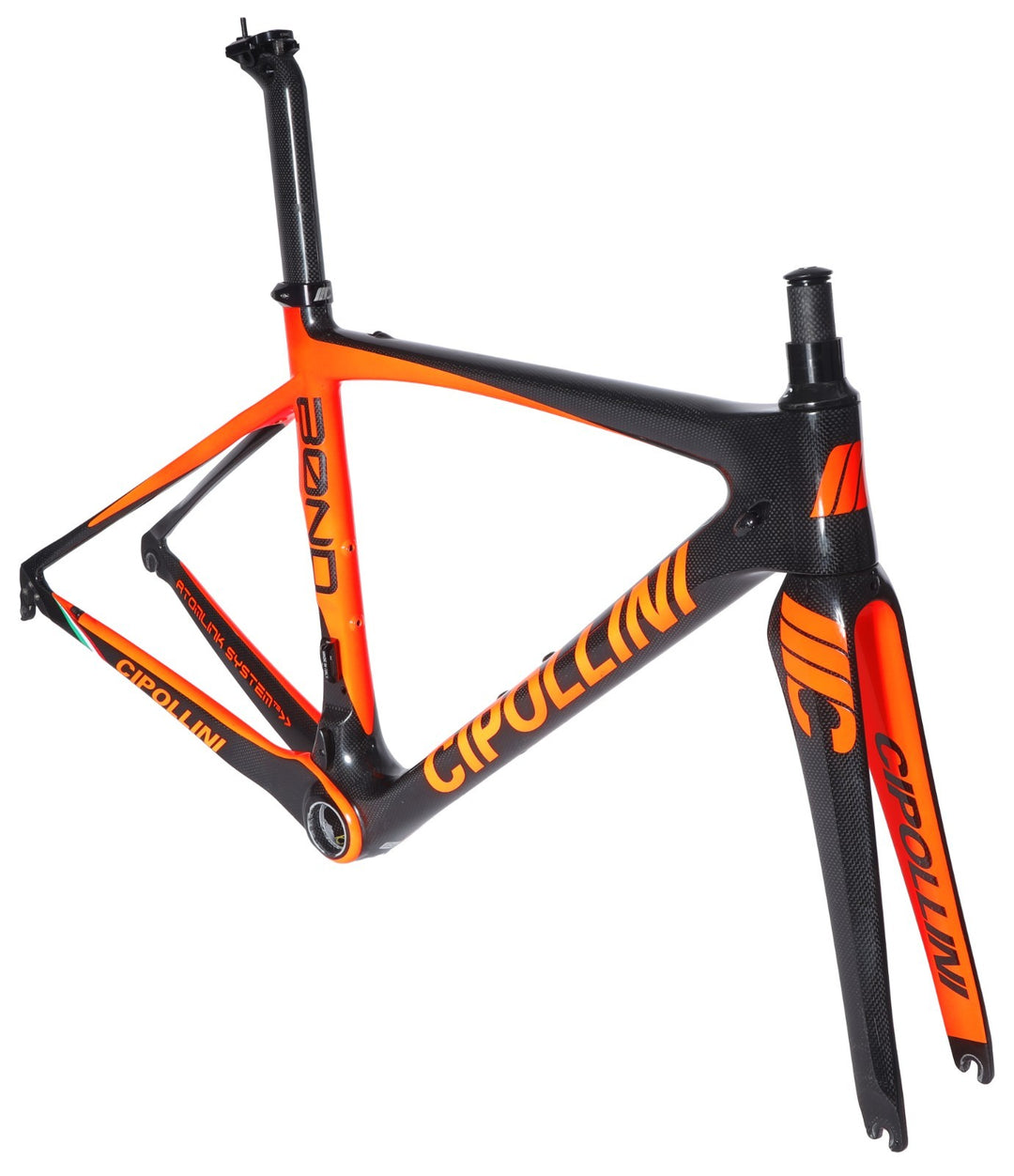 Cipollini BOND Carbon Road Bike Frameset XS 46cm BLACK/ORANGE 700c QR Italy 2019