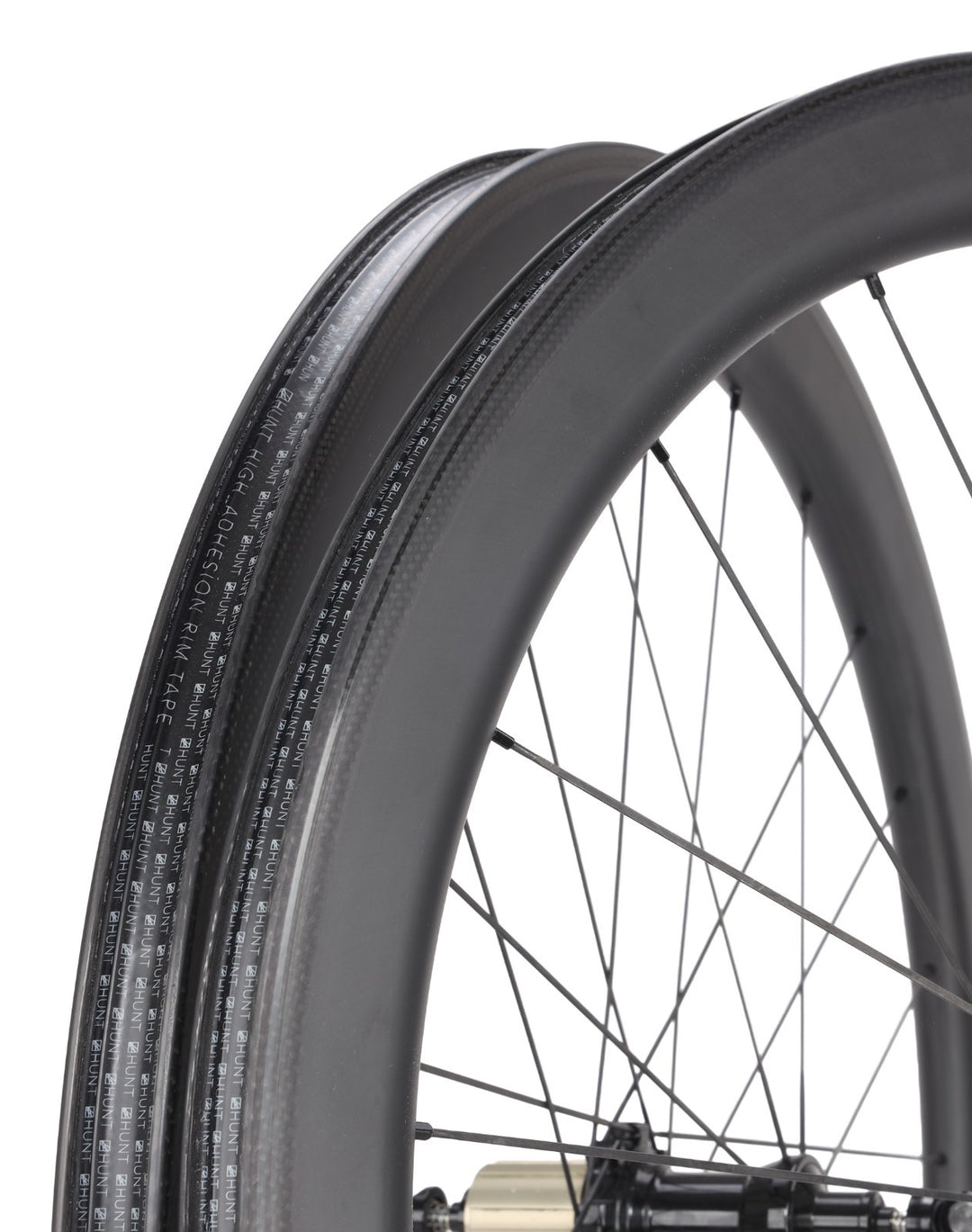 HUNT 50 Carbon Wide Aero Road Wheelset Tubeless Shimano 11 Spd 700c QR Rim Brake
