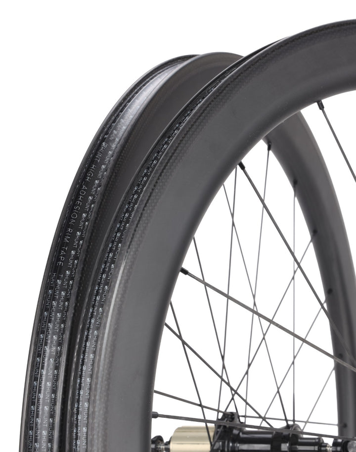 HUNT 50 Carbon Wide Aero Road Wheelset Tubeless Shimano 11 Spd 700c QR Rim Brake