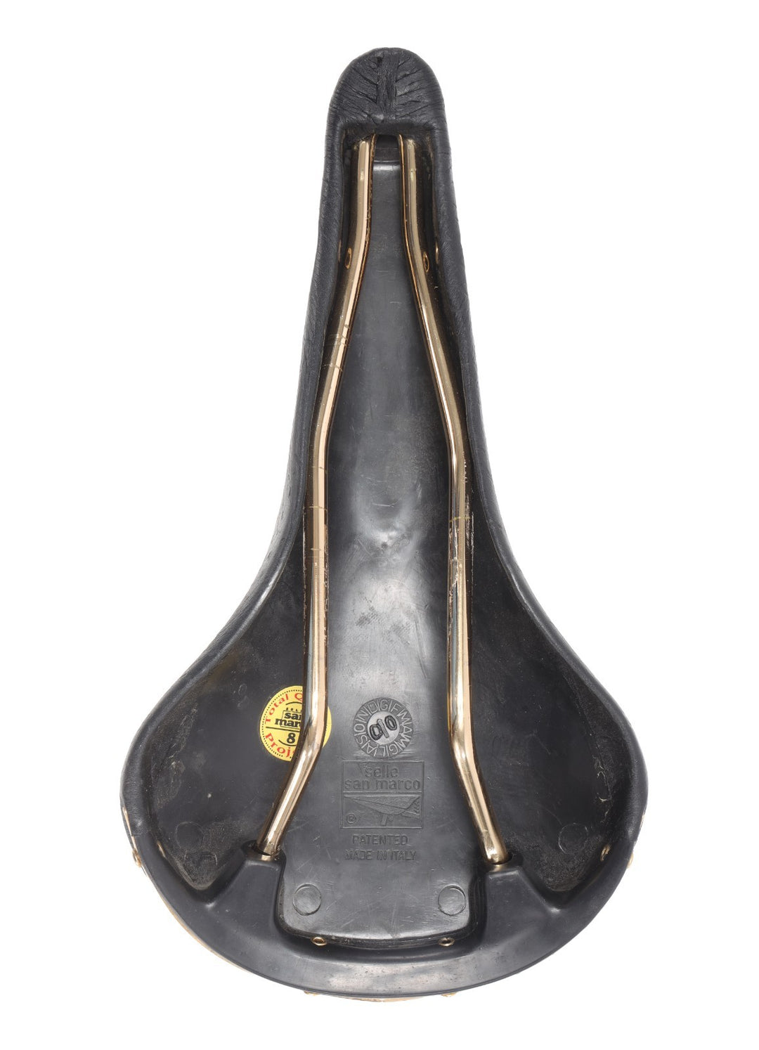 Selle San Marco Rolls Classic Bike Saddle 145mm BLACK 7x 7mm Steel Gold Vintage