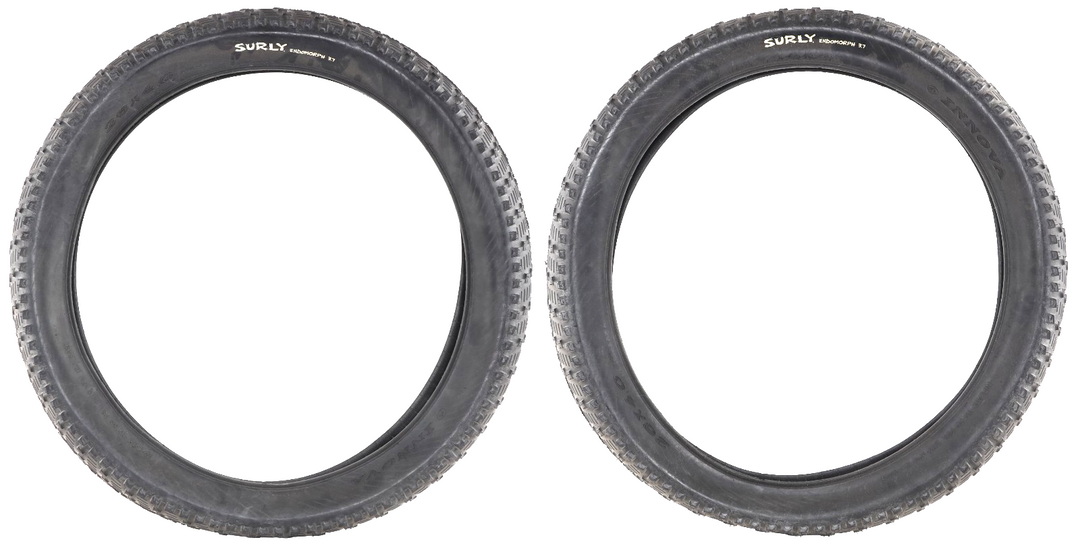 Surly Endomorph 3.7 Fat Bike Clincher Tires 26 x 4.0 1 PAIR Sand Snow Adventure
