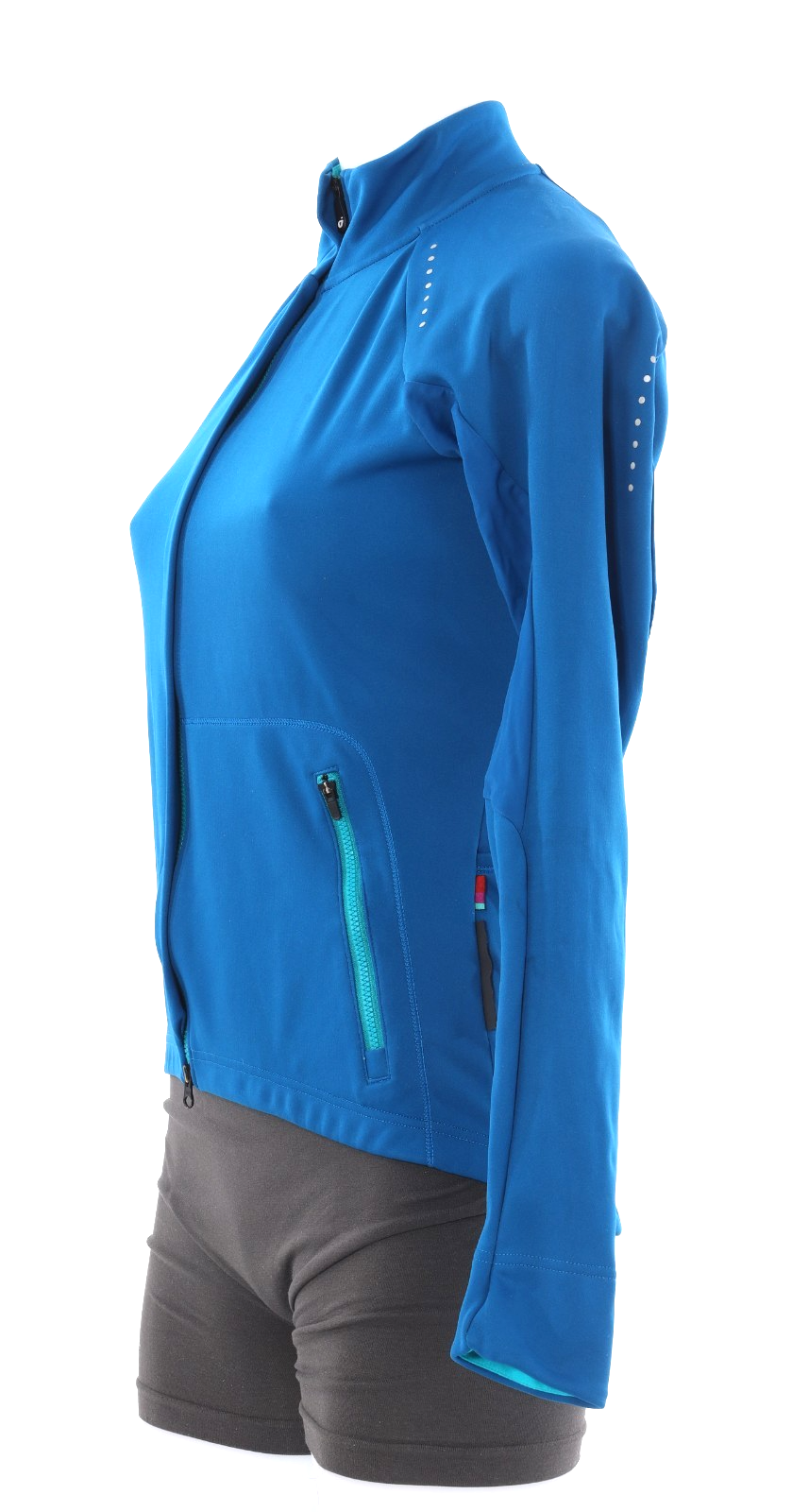 Velocio Signature Softshell Cycling Jacket Women SMALL Blue Road Bike Gravel MTB