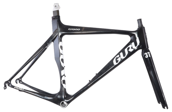 Guru Crono Carbon Triathlon TT Bike Frameset 3T MED 49cm BLACK QR Rim Brake 700c