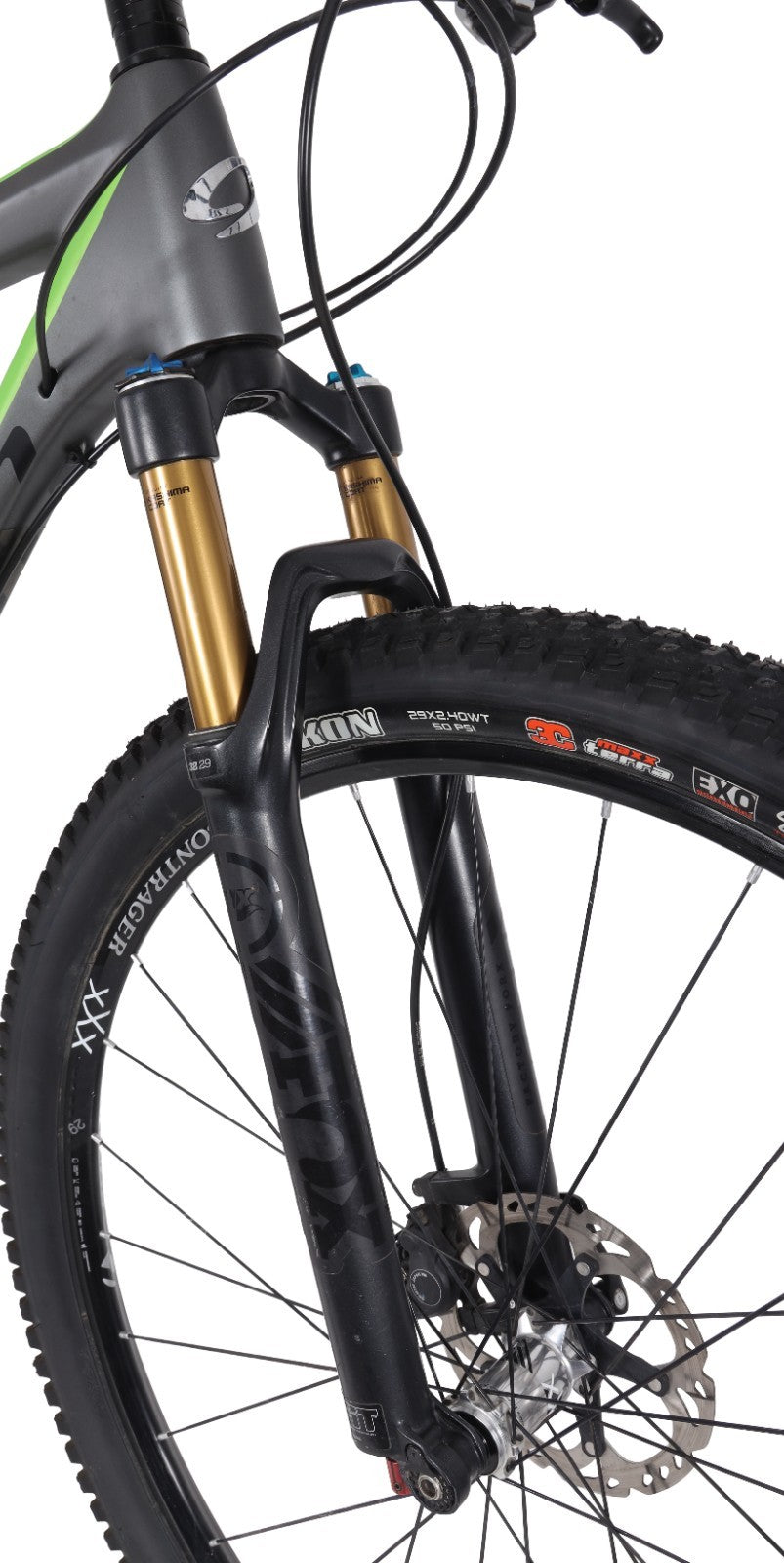 Niner Air 9 Carbon 29" Hardtail Mtn Bike 2x10s LG Grey/Green Fox Shimano XT 2016