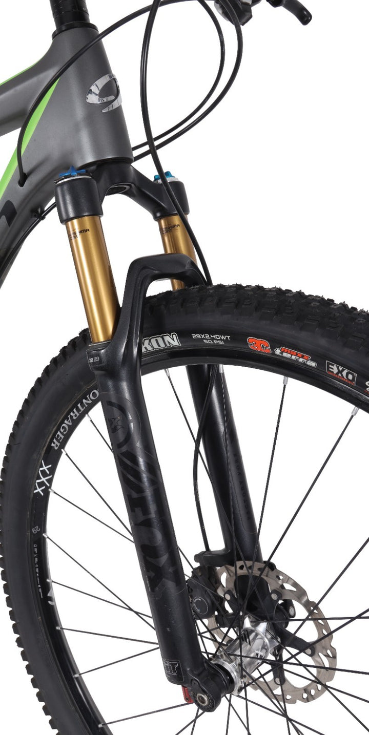 Niner Air 9 Carbon 29" Hardtail Mtn Bike 2x10s LG Grey/Green Fox Shimano XT 2016