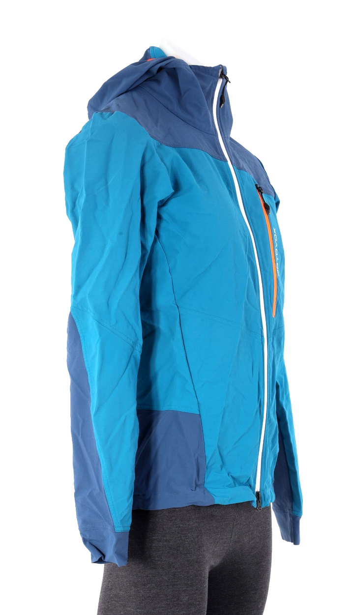 Ortovox Pala Hooded Merino Wool Jacket Men MEDIUM Blue Climbing Hiking Trail