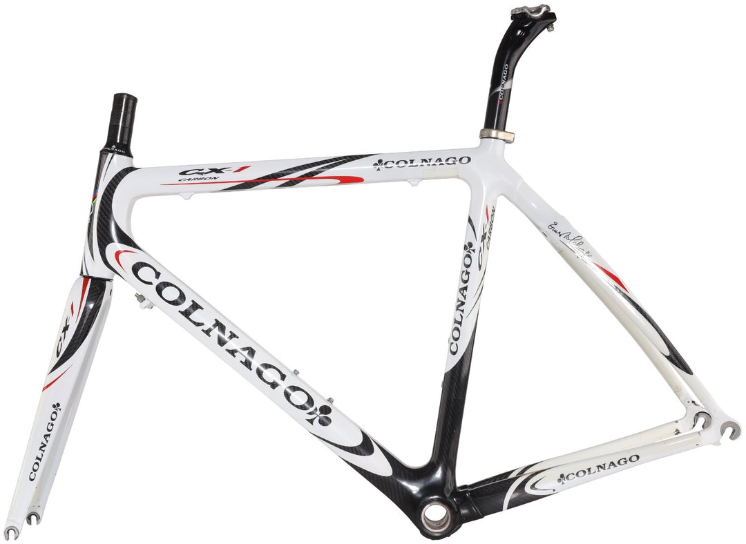 Colnago CX-1 Carbon Road Bike Frameset 56s WHITE 700c QR Rim Brake Italy 2009
