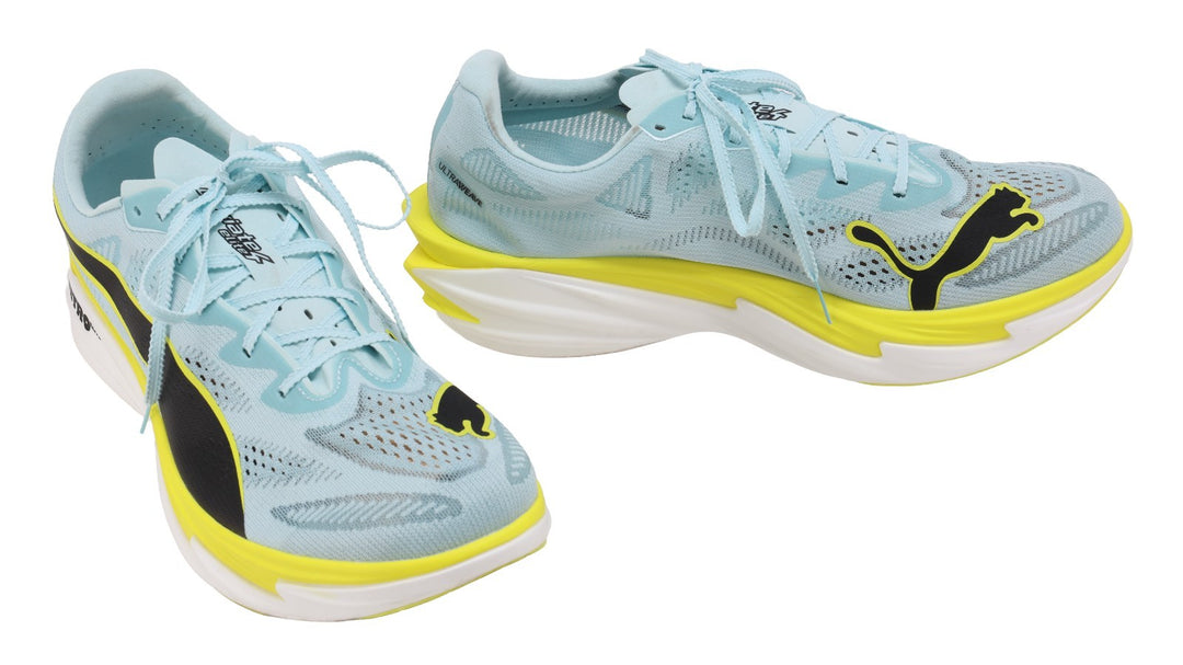 Puma Deviate NITRO Elite 4 Running Shoes US Men 9 EU 42 Light Blue Triathlon