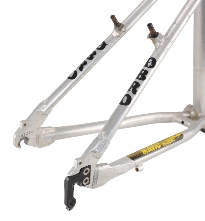 GT Avalanche Alloy 26" MTB Frameset LG Silver Rim Brake Triple Triangle '90s