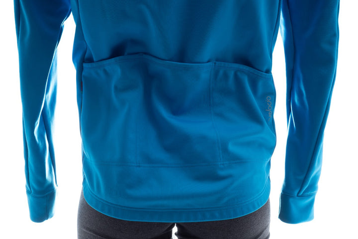 Velocio Zero HL Winter Fleece Jacket Men's MEDIUM Blue Road Gravel Cyclocross