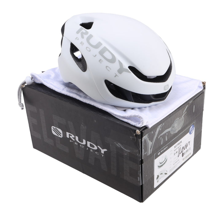 Rudy Project Nytron Road Bike Cycling Helmet SM-MD 55-58cm MATTE WHITE CX Gravel