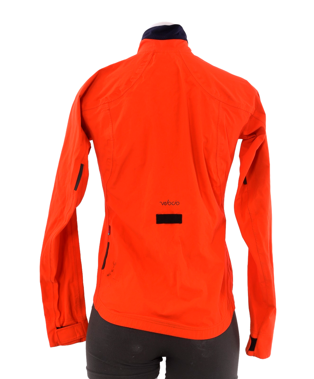 Velocio Rain Shell Cycling Jacket Women SMALL Orange Road Bike Gravel Mountain