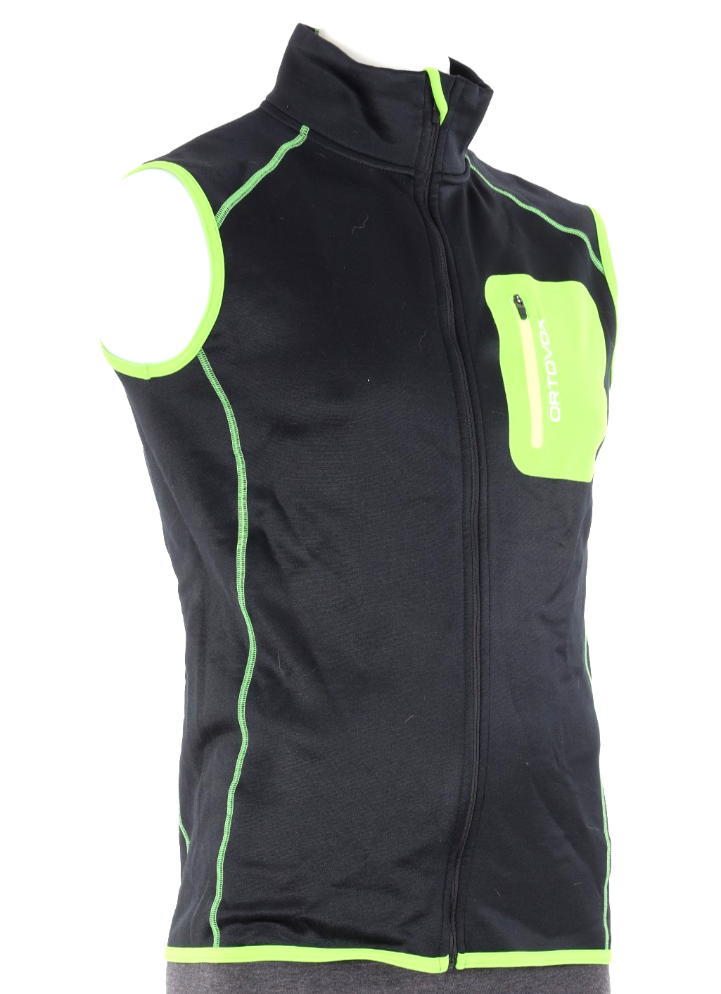 Ortovox Merino Wool Fleece Vest Men MEDIUM Black Winter Ski Tour Mountaineering