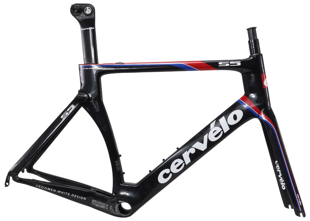 Cervelo S5 Team Carbon Aero Road Bike Frameset 56cm BLACK 700c Rim QR Race 2012