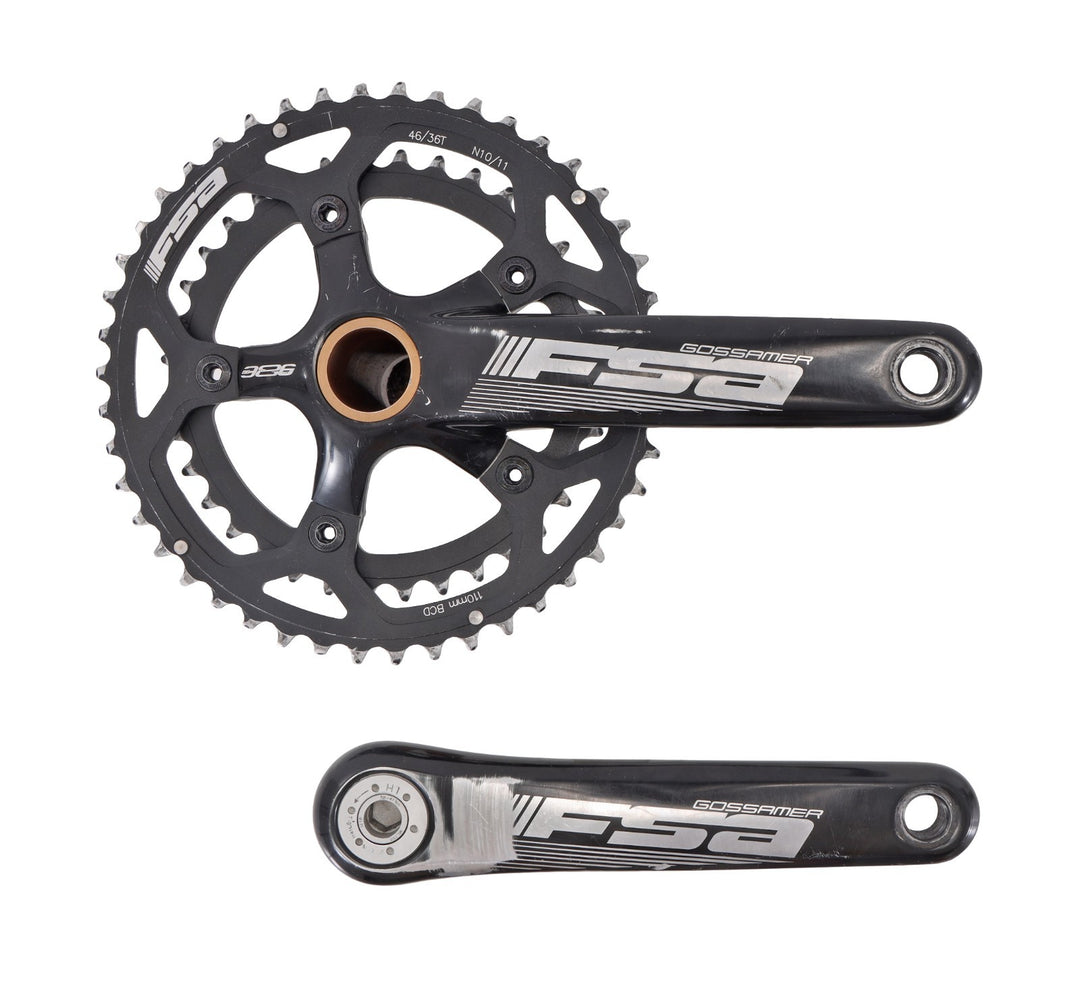 FSA Gossamer 2x 11 Sp Alloy Road Bike Crankset 172.5mm 46/36T 110 BCD CX Compact