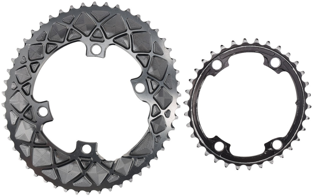 absoluteBLACK Premium Oval 50/34T Chainring SET Shimano 11 Sp 110mm BCD 4-Bolt