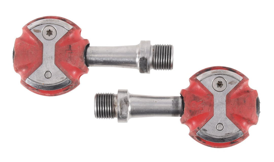 Speedplay Zero Clipless Road Bike Pedals RED 53mm Stainless 4 Bolt Tri Race CX