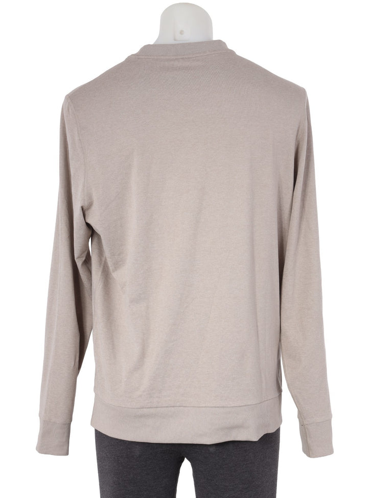 Vuori Ponto Performance Crew Long Sleeve Men LARGE Salt Lifestyle Zip Pocket