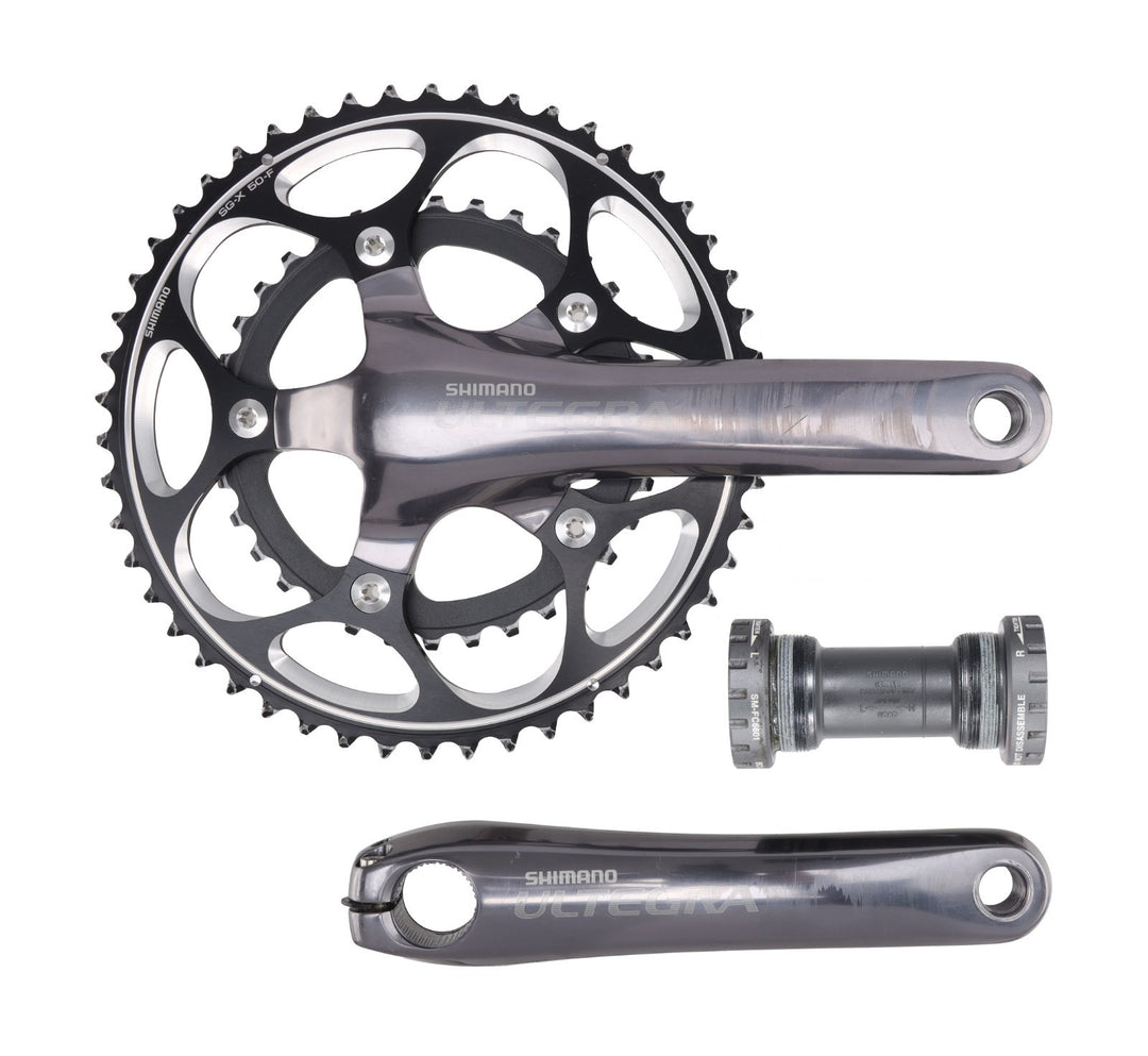 Shimano Ultegra FC-6650 2x 10 Speed Road Bike Crankset 165mm 50/34T Compact w BB