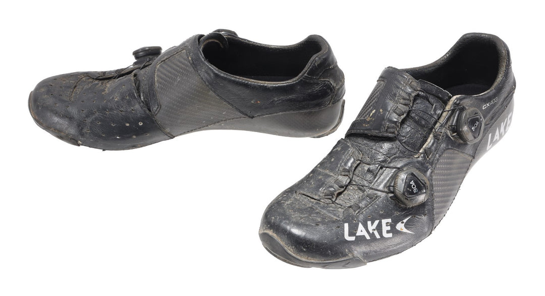 Lake CX403 Carbon Road Bike Shoes EU 43 US Men 10 BLACK 3 Bolt BOA Cycle Race