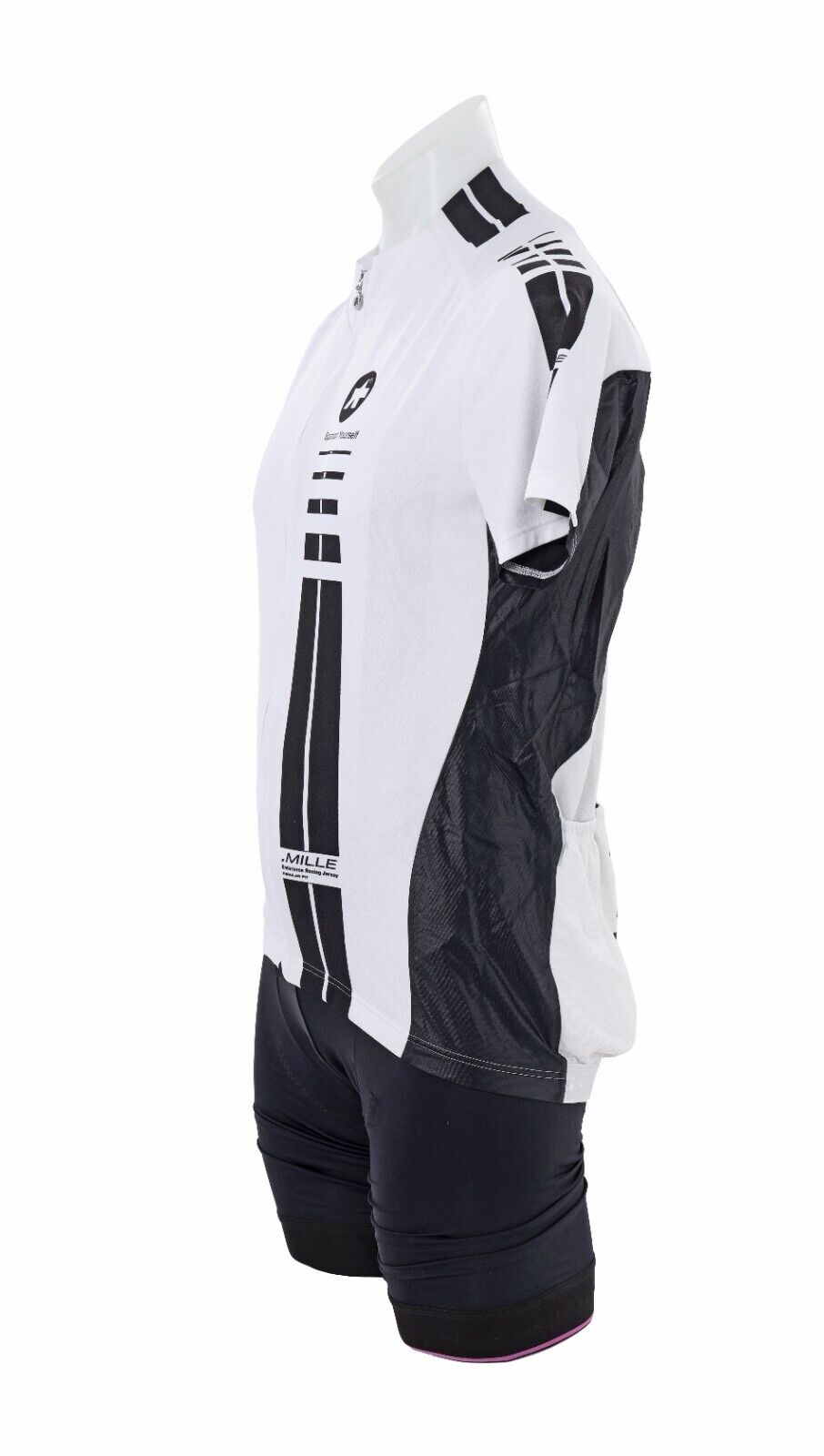 Assos Mille Jersey & T.Equipe S7 Bib Short Cycling Kit Men LARGE WHITE Road Bike