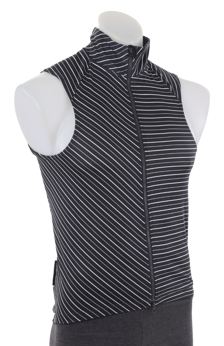 Velocio Wind Vest Men MEDIUM Black White Cycling Road Bike Gravel Race Mountain