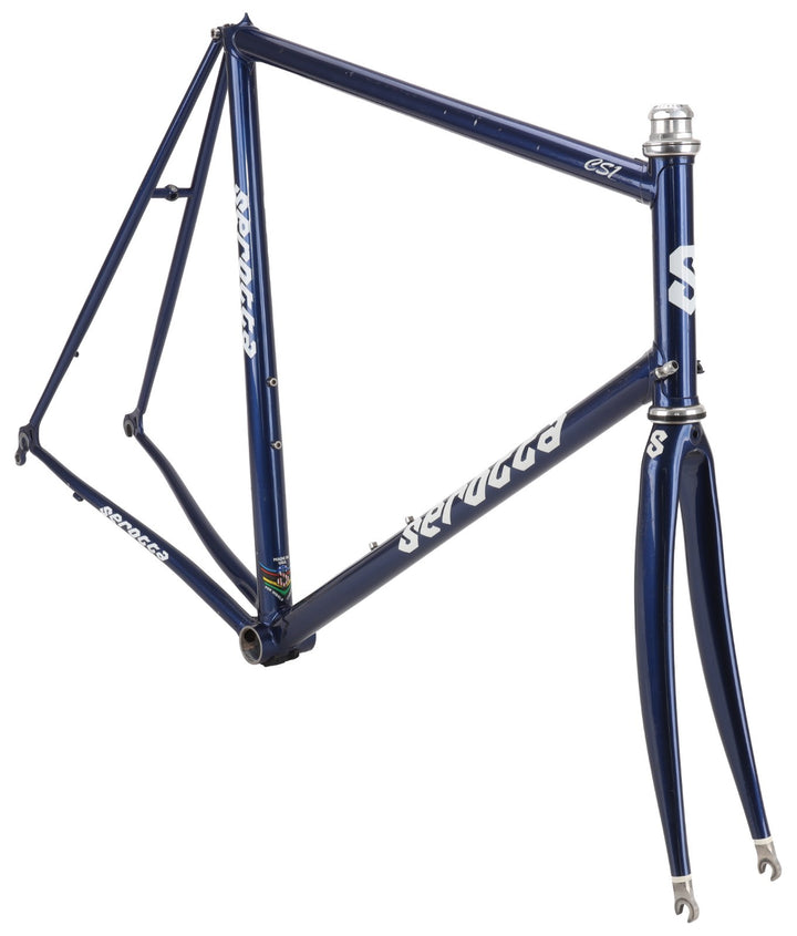 Serotta CSI Steel Road Bike Frameset 60cm Carbon Fork BLUE 700c Record USA Made