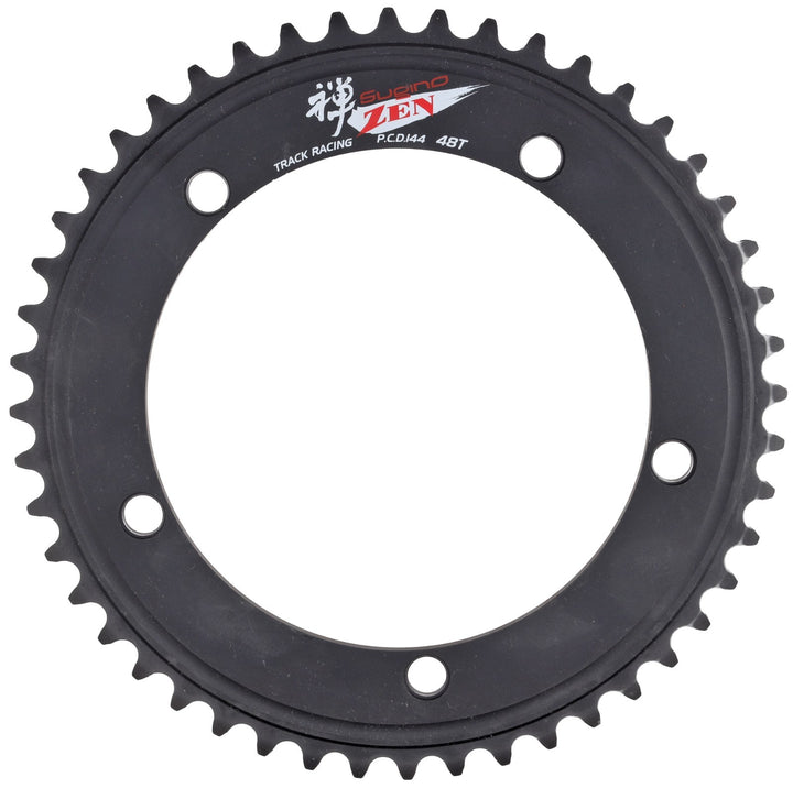 Sugino Zen Track Bike Racing Chainring 144BCD 5-Bolt 47T - 56T BLACK Fixed Gear