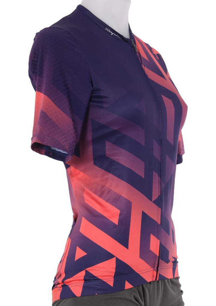 Rapha 100 Souplesse Aero Short Sleeve Jersey Women MEDIUM Blue Fade Road Bike