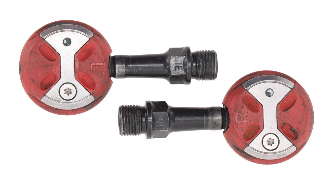Speedplay Zero Clipless Road Bike Pedals Red 50mm Chromoly 4 Bolt Tri Race TT