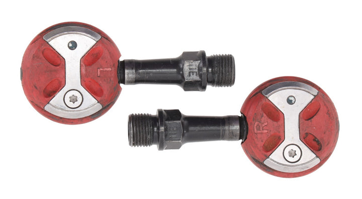 Speedplay Zero Clipless Road Bike Pedals Red 50mm Chromoly 4 Bolt Tri Race TT