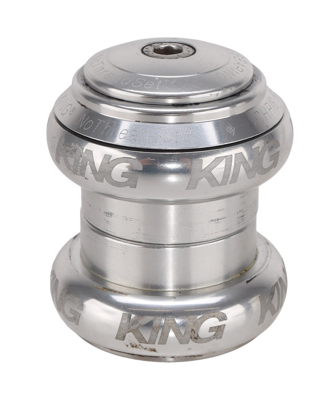 Chris King NoThreadSet External Cup Headset 1 1/8" 34mm SILVER Road Bike MTB