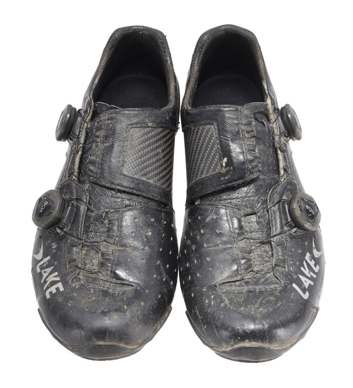 Lake CX403 Carbon Road Bike Shoes EU 43 US Men 10 BLACK 3 Bolt BOA Cycle Race