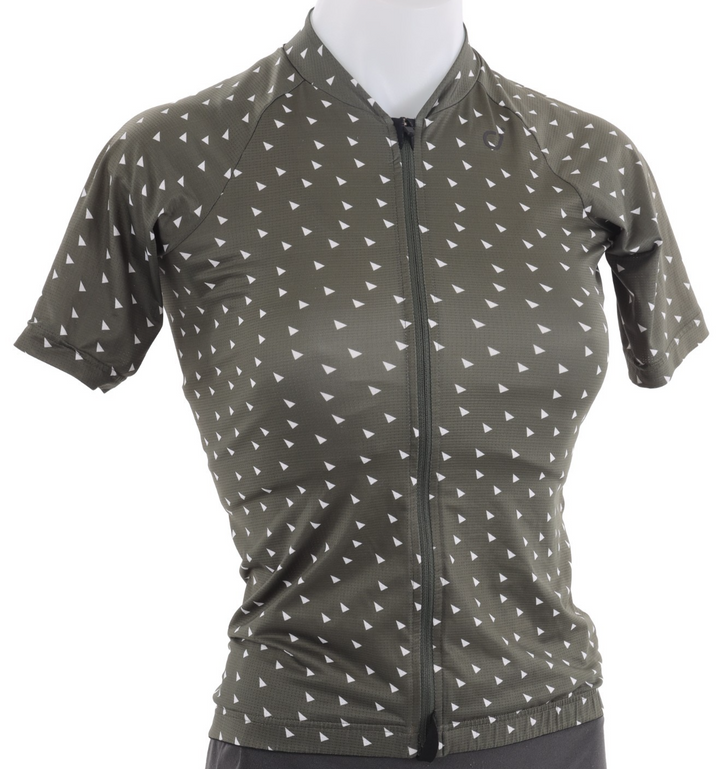 Velocio Triangles Ultralight Women Short Sleeve Jersey XS Green Road Gravel Race