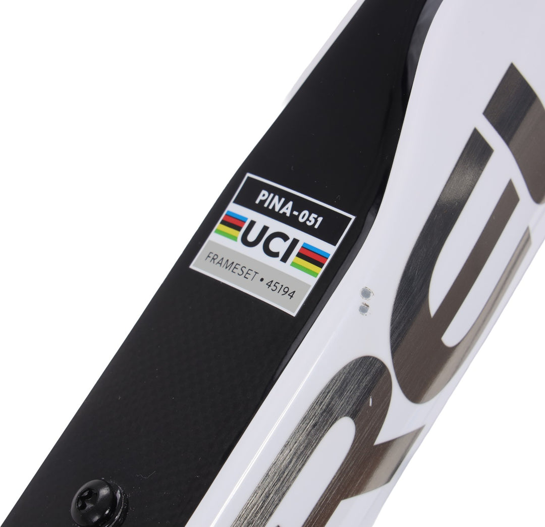 Pinarello Dogma F Disc Carbon Road Bike Frameset 54cm Crystal White Italy 2023