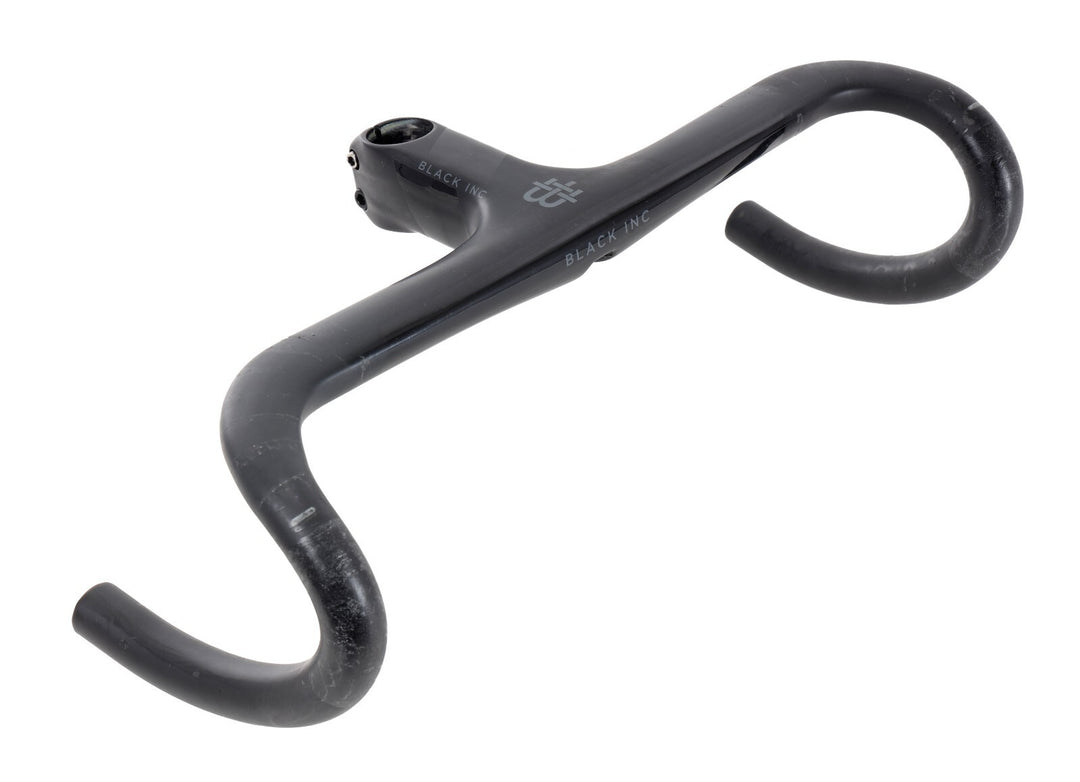 Black Inc Integrated Barstem Carbon Cockpit 40cm 100mm -6º Handlebar Stem Road