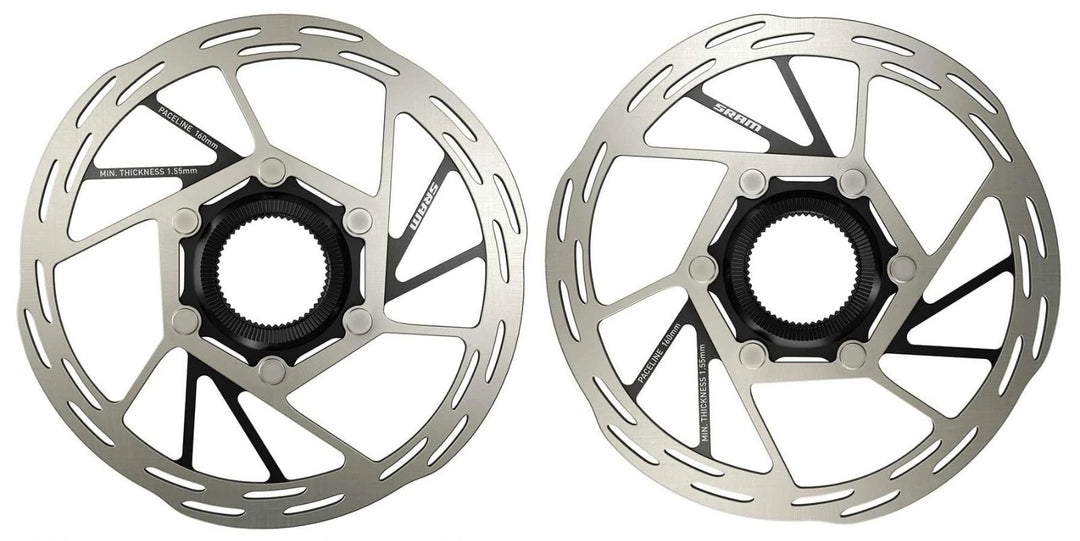 SRAM Paceline Road Bike Centerlock Disc Brake Rotors Rounded 160mm 1 PAIR Gravel