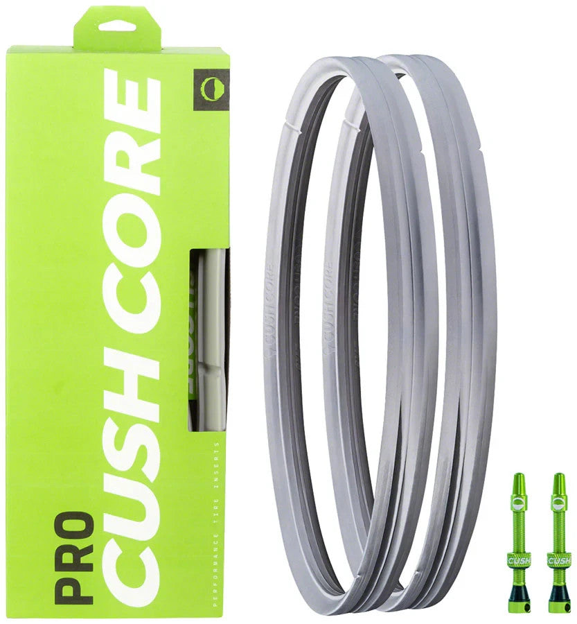 Cush Core Pro 27.5" Mtn Bike Tire Inserts & Valves PAIR Enduro 2.1-2.6" Trail DH