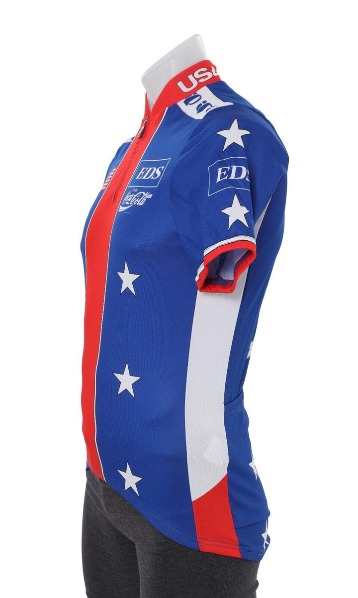 Pearl Izumi Team USA EDS Short Sleeve Cycling Jersey Men LRG Vintage Road Bike