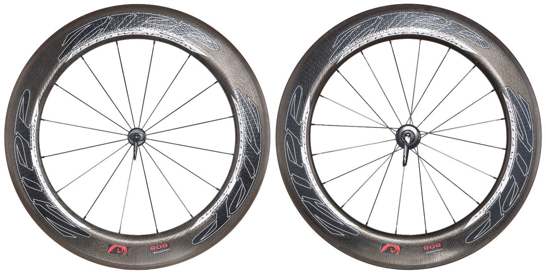 Zipp 808 Firecrest Carbon Road Bike Clincher Wheelset 11 Spd 700c QR Rim Brake