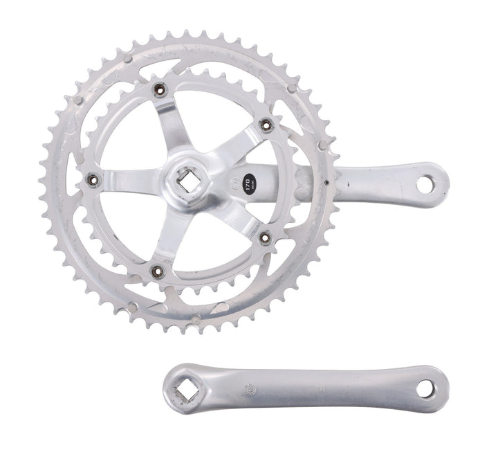 Campagnolo Veloce 2x 10 Spd Alloy Road Bike Crankset 170mm 53/39T w/ BB Vintage