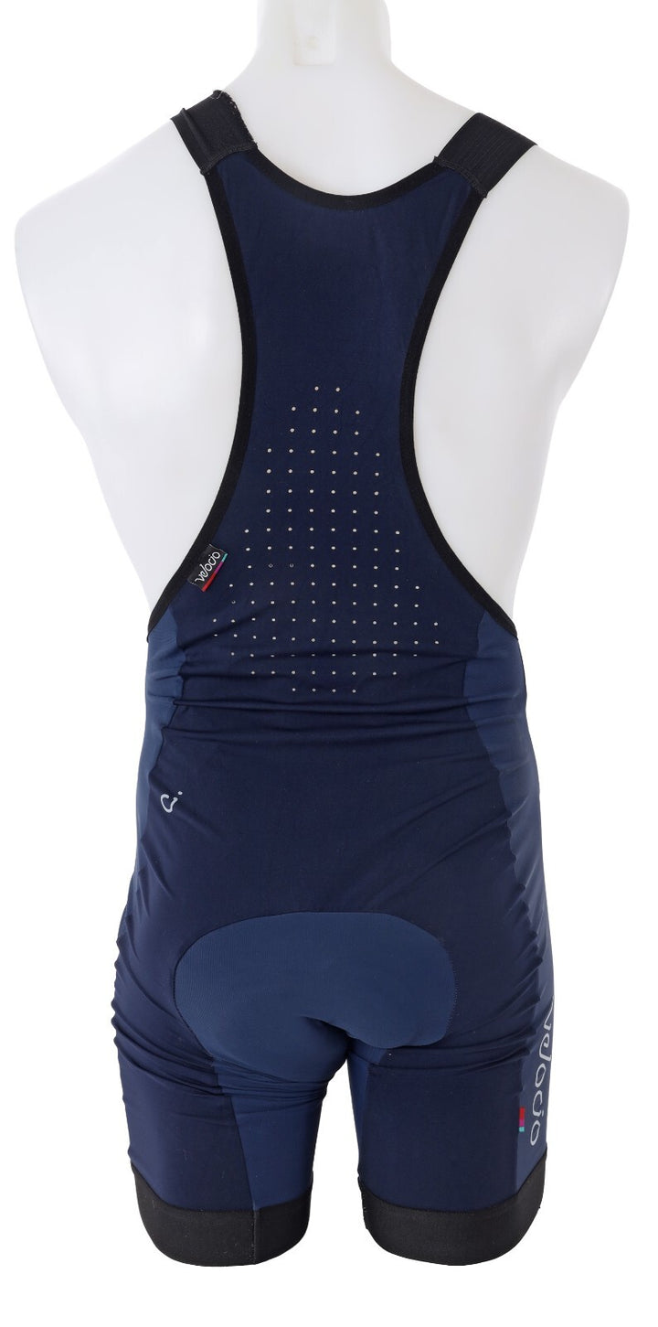 Velocio Concept Cycling Bib Shorts Men LARGE Navy Road Bike Gravel Mountain
