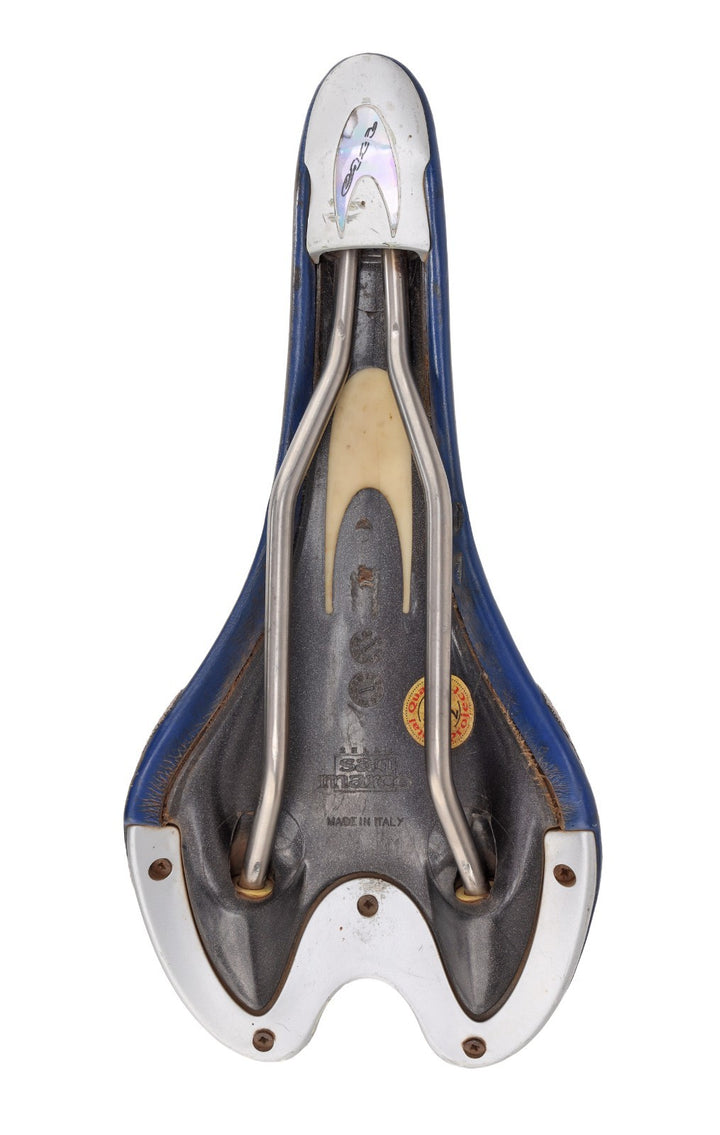Selle San Marco Aspide Road Bike Saddle US Postal Service 130mm 7 x 7mm BLUE Ti