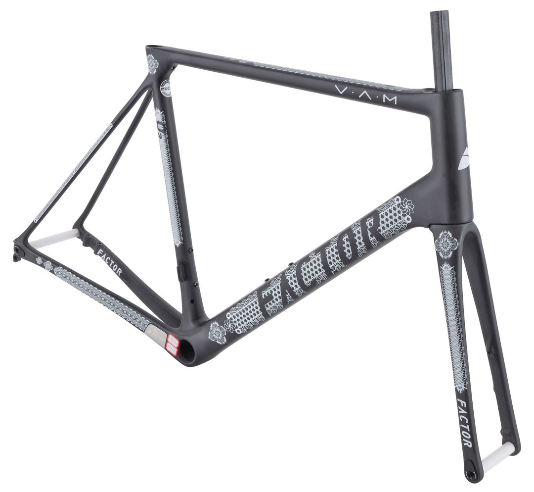 Factor O2 VAM Disc Premium Carbon Road Bike Frameset 58cm Ornate Nero 2023