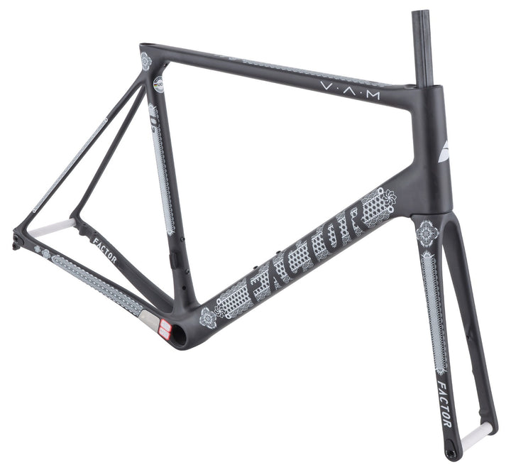 Factor O2 VAM Disc Premium Carbon Road Bike Frameset 58cm Ornate Nero 2023