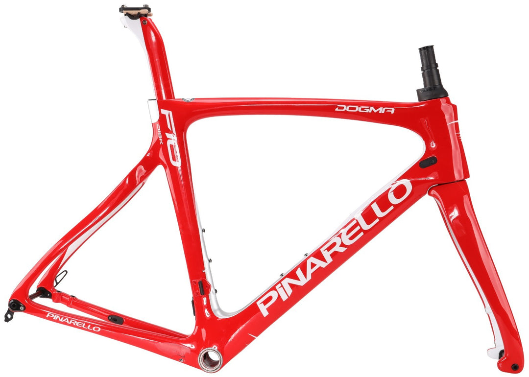 Pinarello Dogma F10 Disc Carbon Road Bike Frameset 56cm Red White Italy 2020